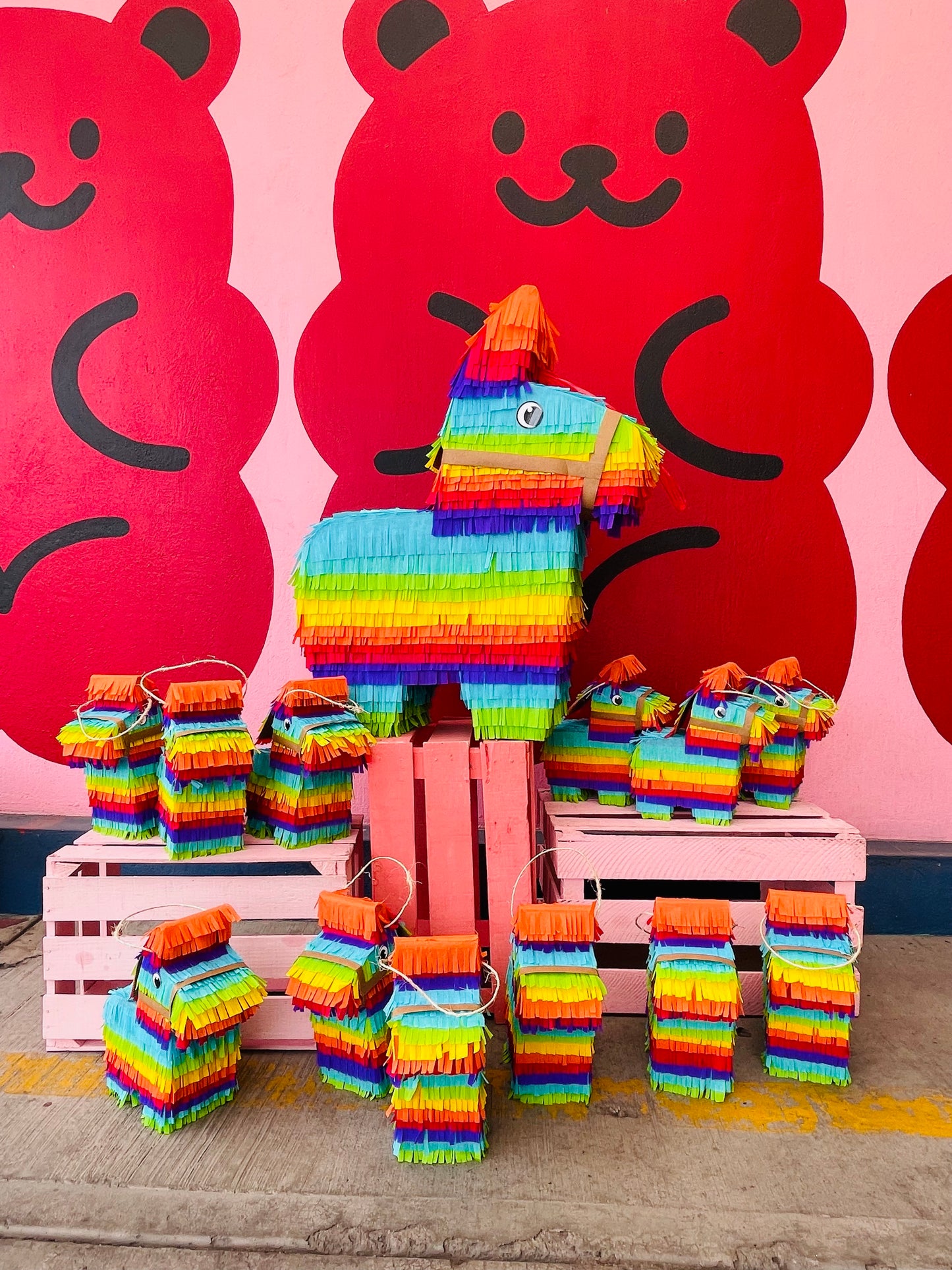Set de piñatas Burrito Arcoíris.