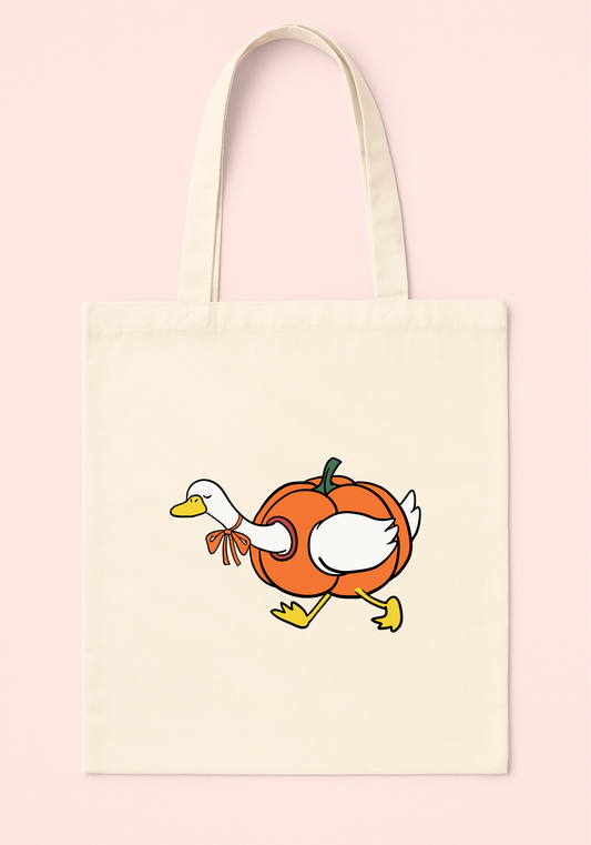 Pato disfraz de calabaza
